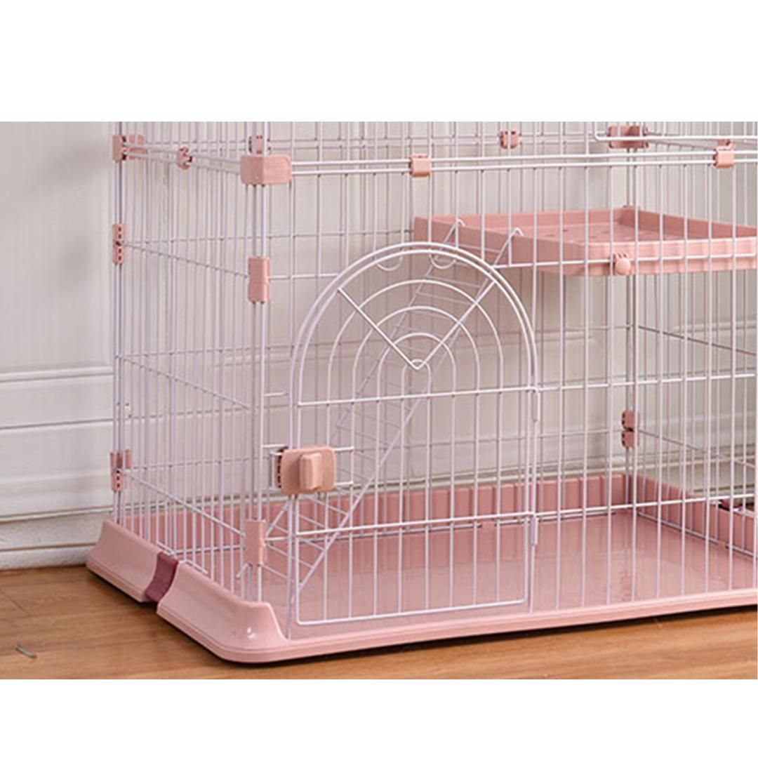 猫ケージ 多頭飼いペットケージ 3段おしゃれ 多段留守番保護 脱走防止【ピンク】 猫ケージ 多頭飼いペットケージ 3段おしゃれ 多段留守番保護