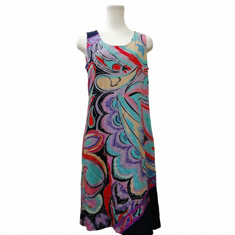 極美品 LEONARD レオナール 錯覚ワンピース 美シルエット40 M 極美品 LEONARD レオナール 錯覚ワンピース 美シルエット40 M