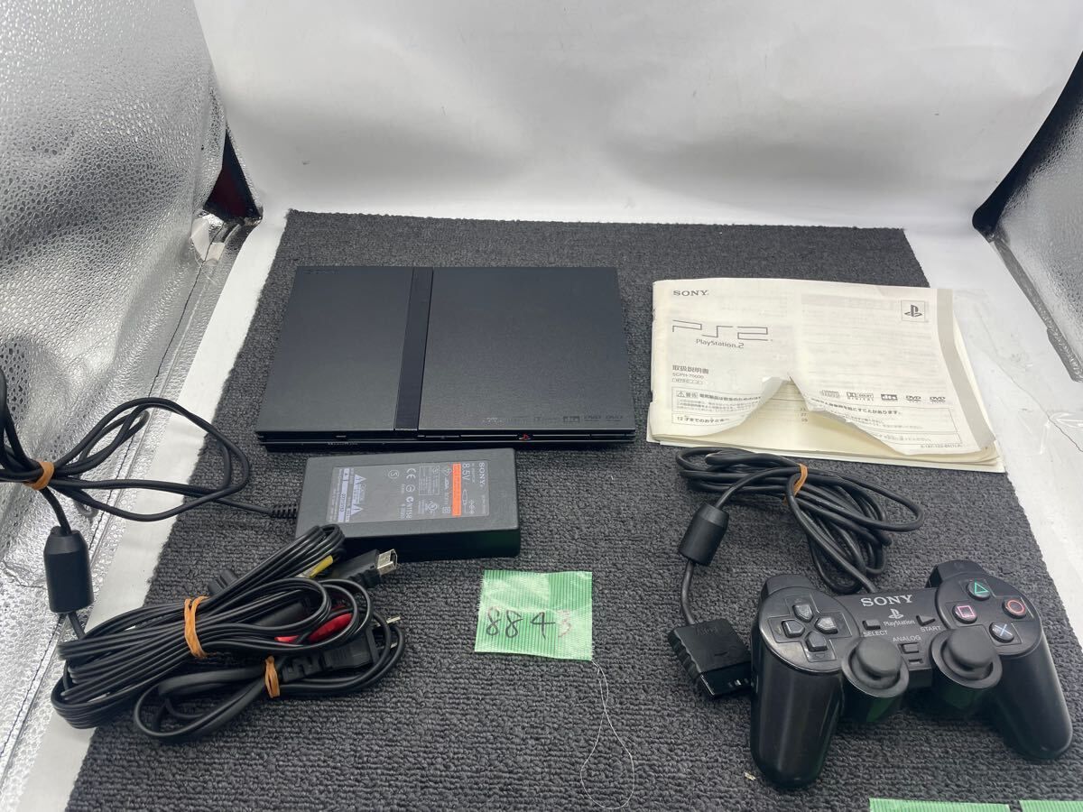 【動作確認済み】PS2 薄型 本体一式セット SCPH-70000 PS2 薄型 本体 【すぐ遊べるセット】 ☆ 純正コントローラー