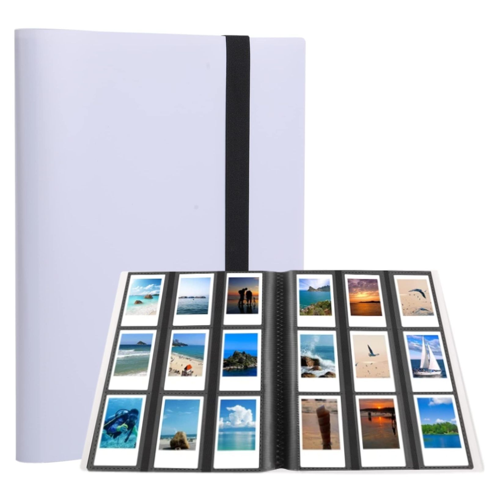 新着商品 チェキアルバム チェキホルダー チェキ ポラロイド 写真 ケース ファイル Anopono チェキ帳 収納 保管 スリム 大容量432枚 ホワイト 白