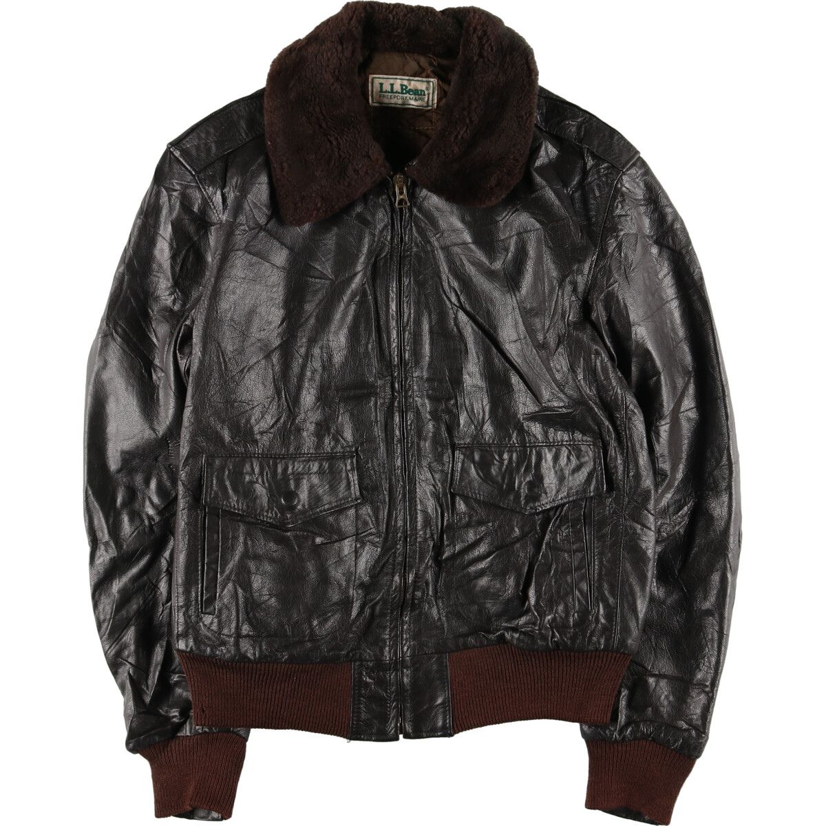 古着 80年代 エルエルビーン L.L.Bean G-1タイプ レザーフライト 
