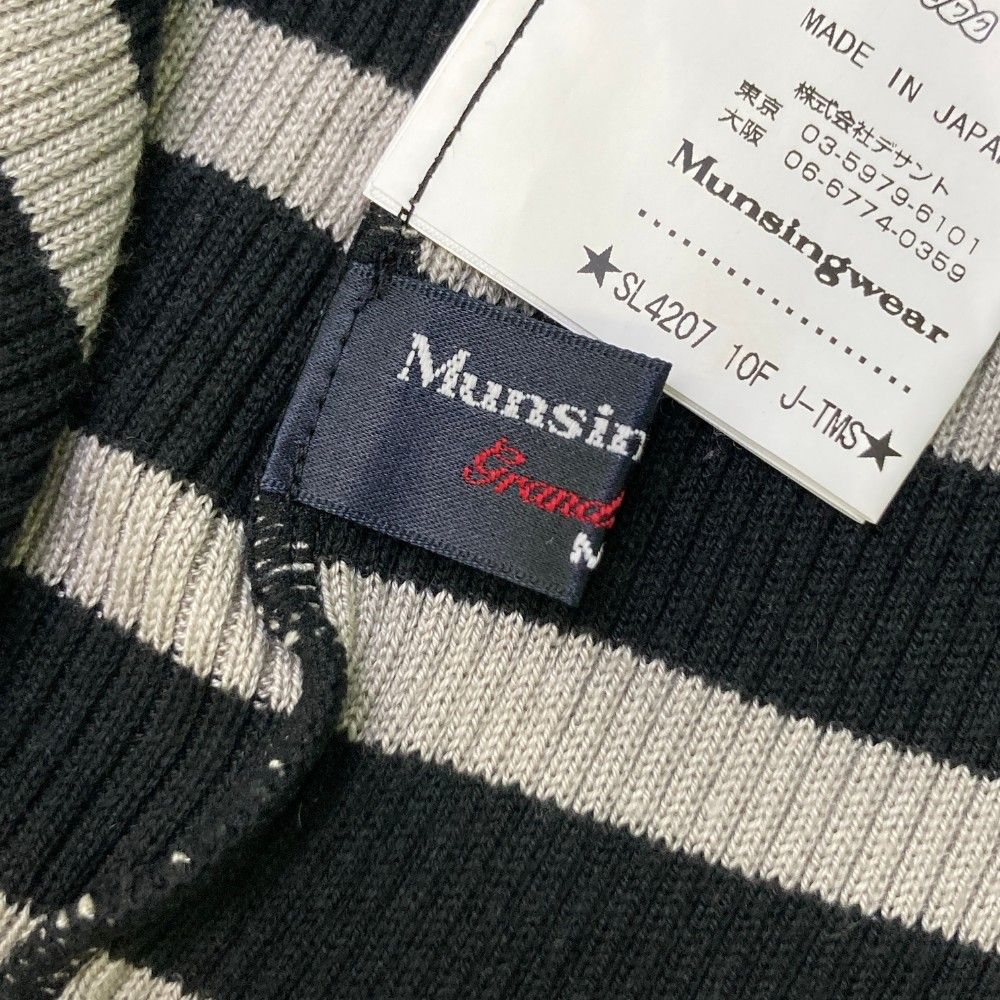 289マンシングウェア◇セーター 長袖ニット Mサイズ 赤x黒系レッドx