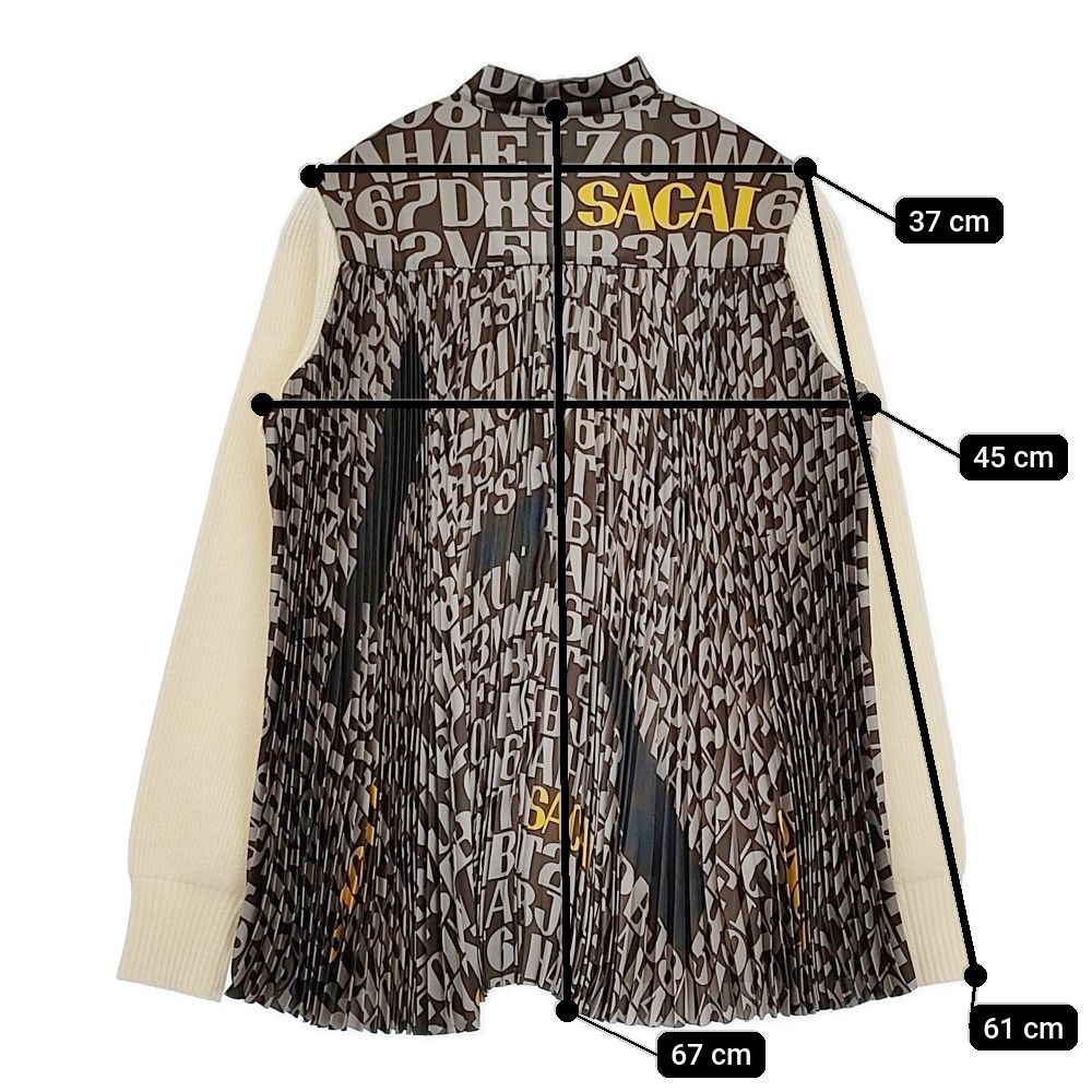sacai サカイ　ドッキングカーディガン　プリーツ sacai】定番ドッキングニットカーディガン｜【公式】ブランド
