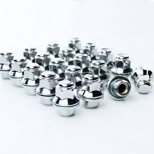 品質が完璧、値段が激安！ ホイールナット 24個 平座ナット P1.25 日産 純正 ホイール 用 シャンク径 20mm ストレートナット 39mm 21HEX メッキナット WP 収納しやすい