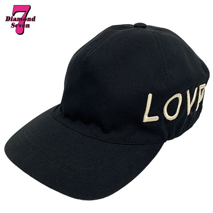 中古】GUCCI グッチ LOVED キャップ 478948 ブラック 黒 帽子 野球帽 