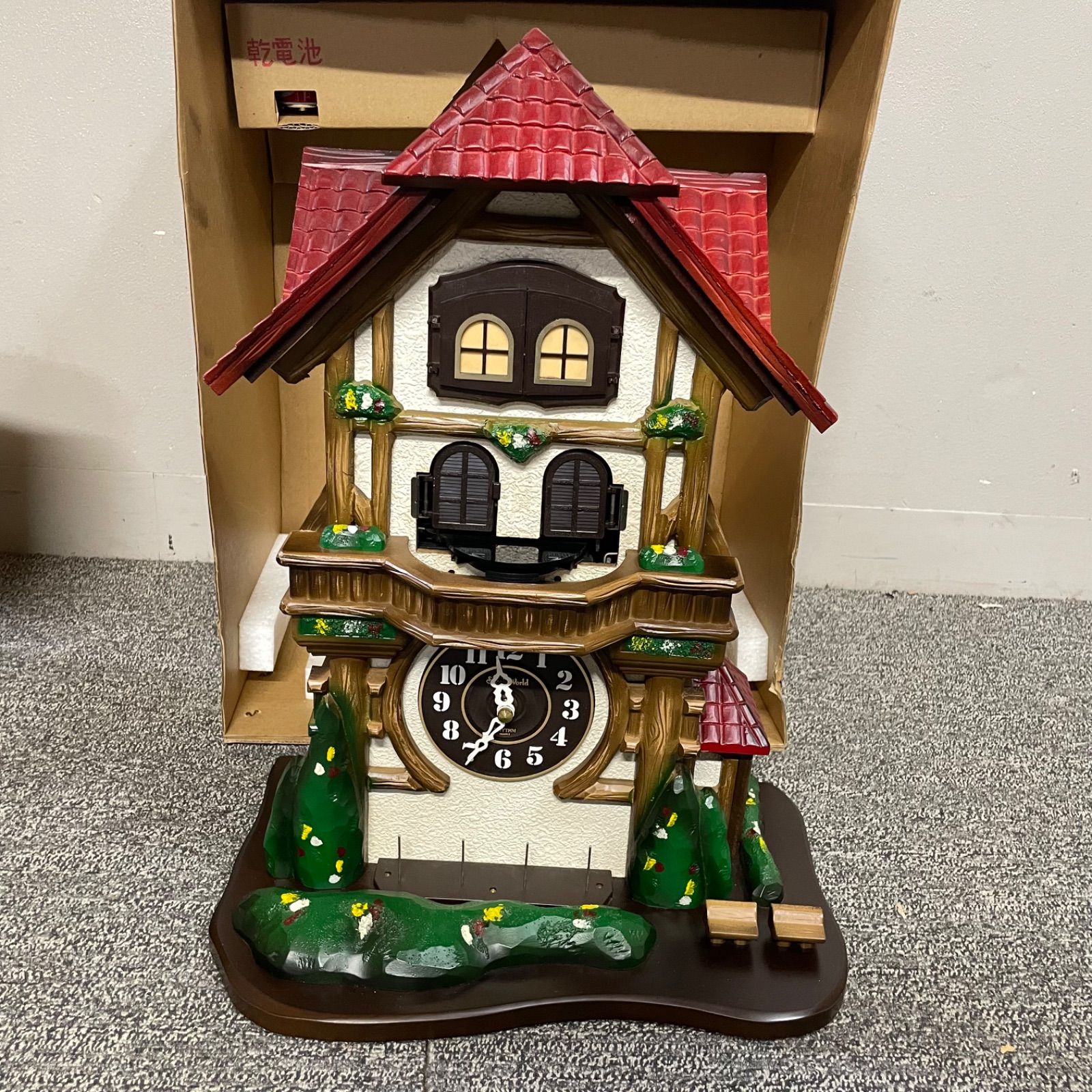 リズム時計 スモールワールド 置き時計 からくり時計時計