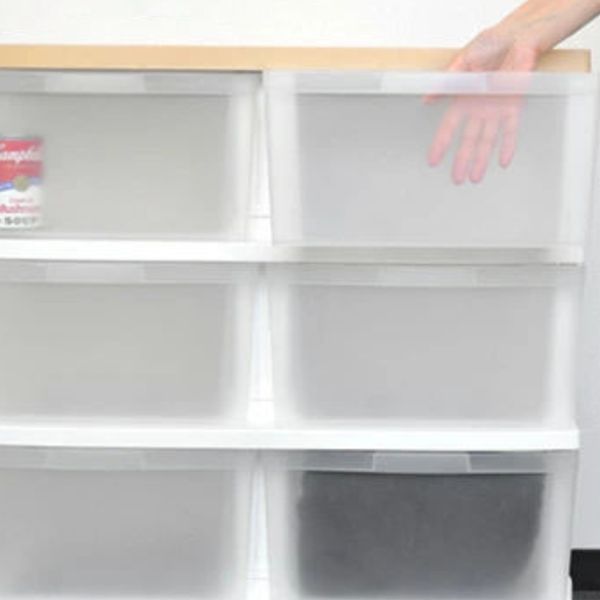 収納ケース エミング 深型ストッカー 木天板 ナチュラル天板 2個セット