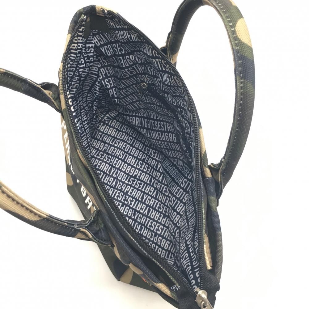 超美品】パーリーゲイツ カートバッグ カーキ×黒 カモフラ ニコ