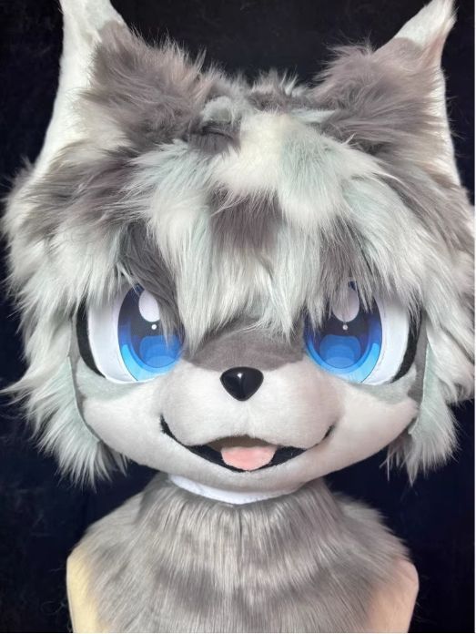 着ぐるみヘッド 犬 NO.75 グレー 全頭ヘッド ケモノ マスク