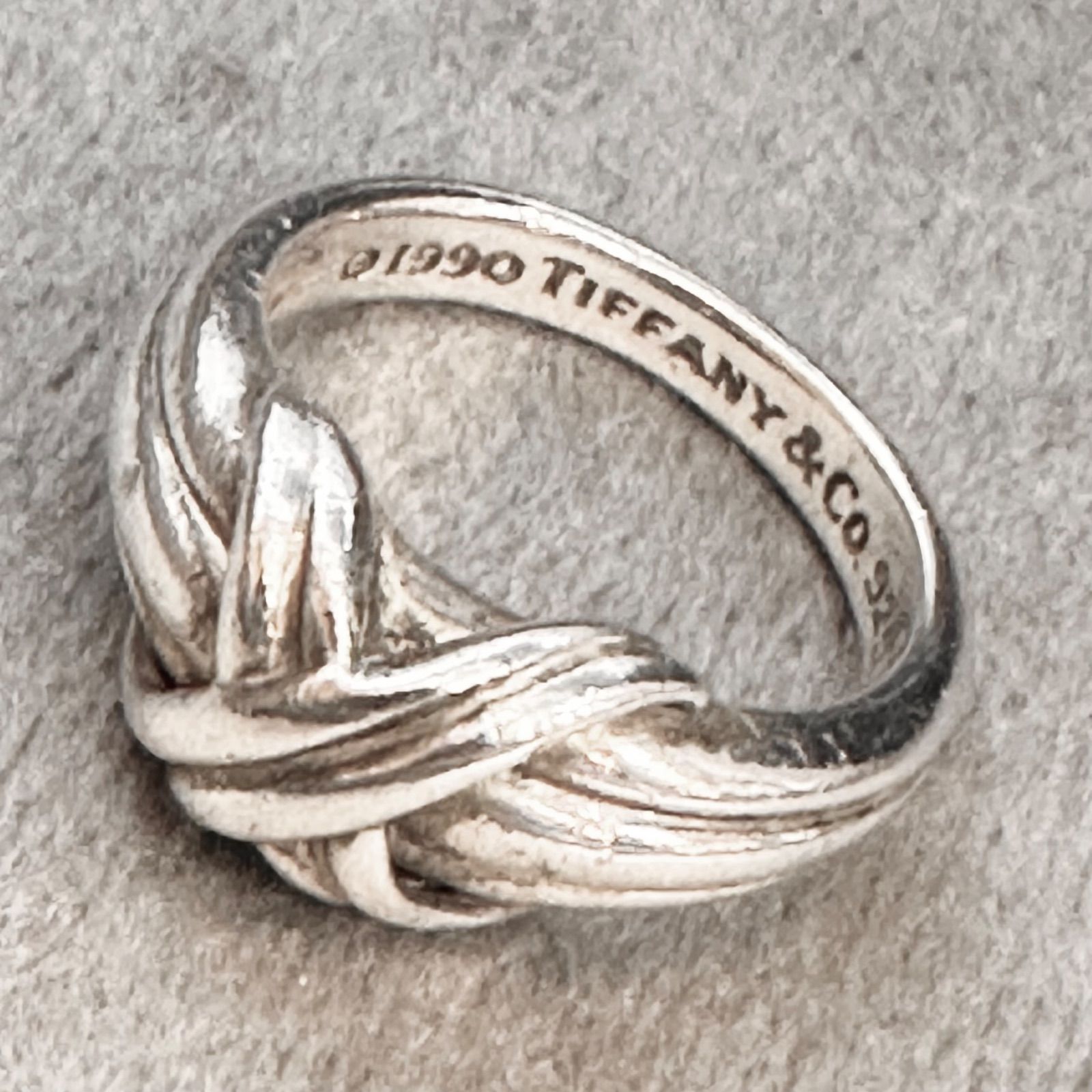 TIFFANY&Co.ティファニー　12 号 バードリング　クロス　シルバー指輪 TIFFANY＆CO ティファニー 約12号 シグネチャー クロス リング