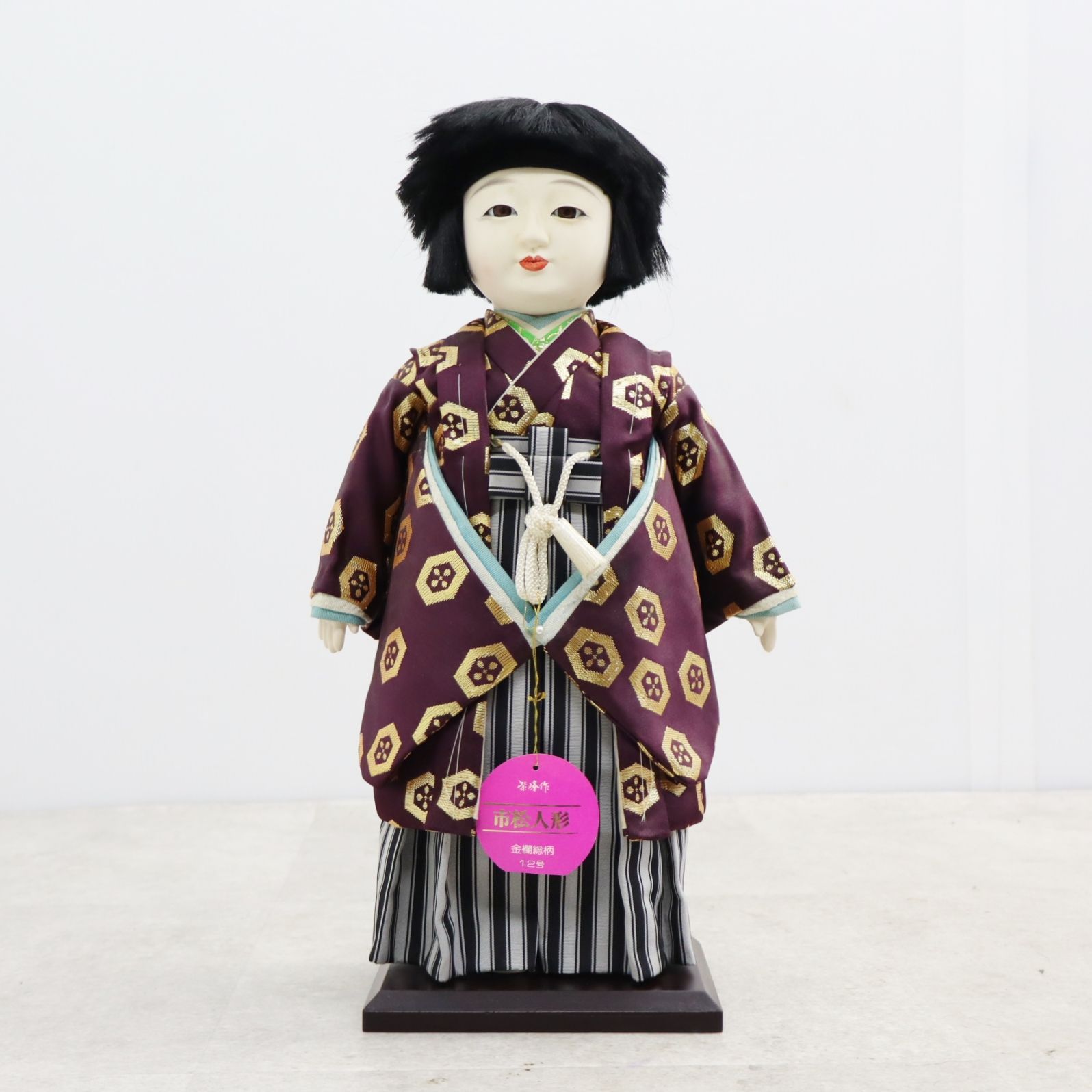 市松人形年代物昭和レトロ。【虫喰い、汚れ、毛抜け有り】昭和初期？