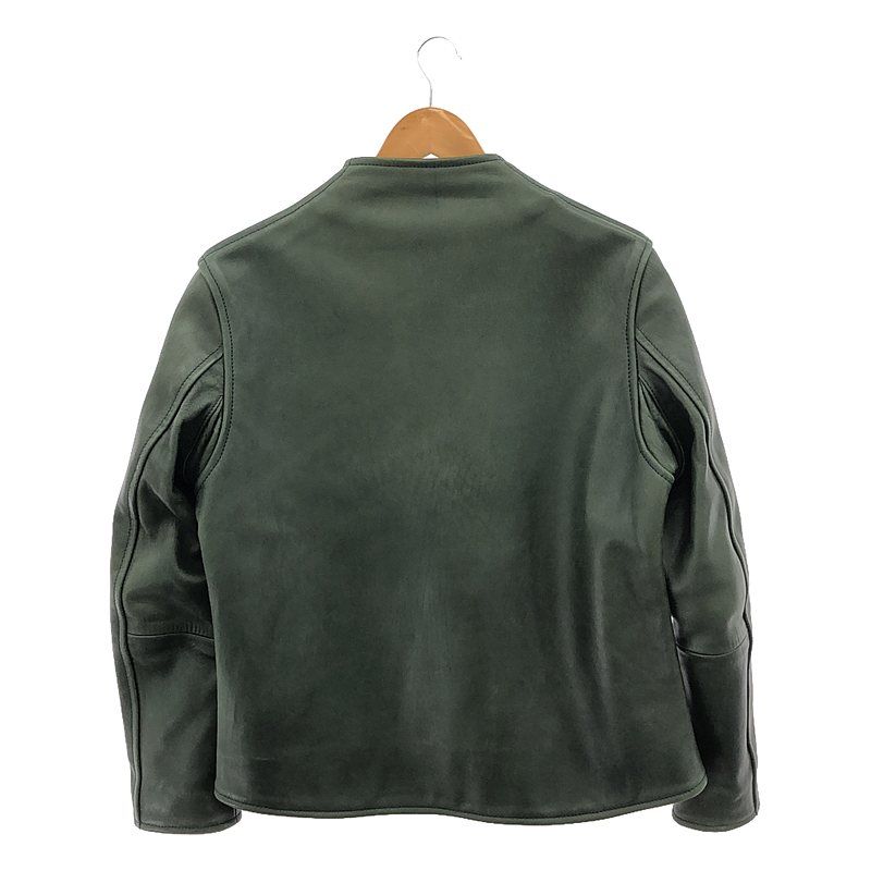 ブルーナボイン レザージャケット ホースハイド 馬革 ネイビー系 裏地