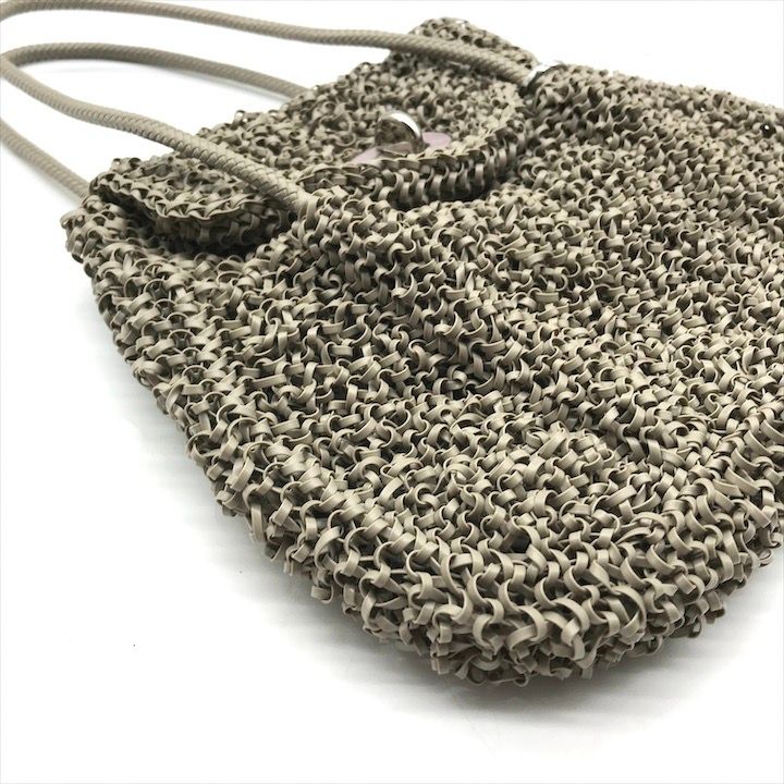 美品 ANTEPRIMA アンテプリマ ワイヤー バッグ グレー ターンロック