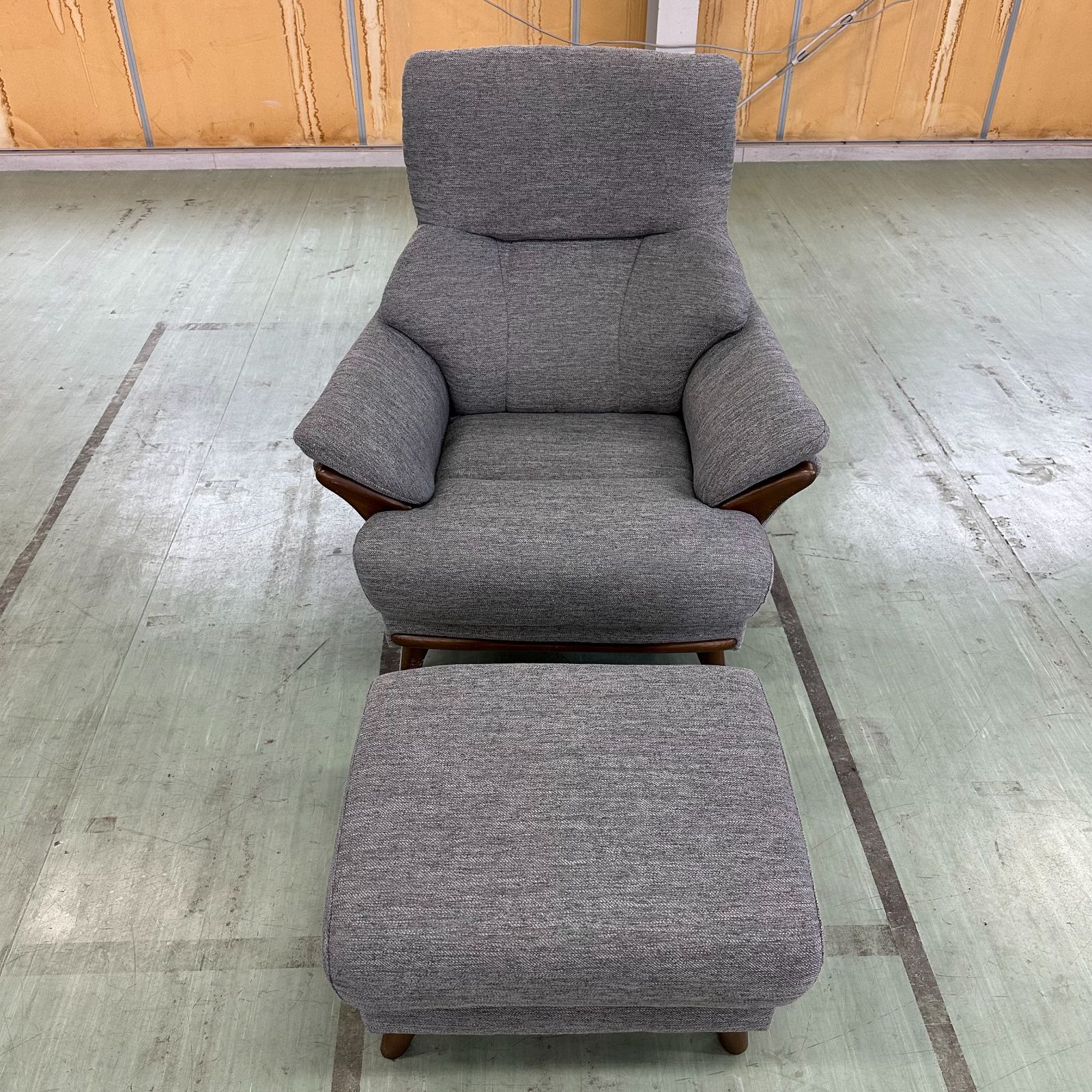 ニトリ1人掛けソファ 布張りタイプ (コウテイ3 DR-GY) 3人掛けソファ