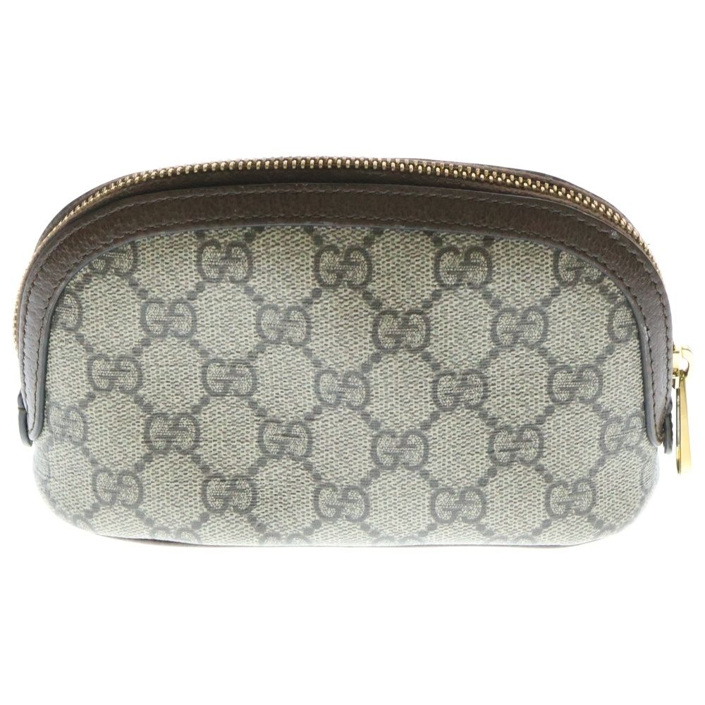 GUCCI グッチ GGスプリーム シェリーライン 化粧ポーチ ミニバッグ ベージュ PVCキャンバス 62550