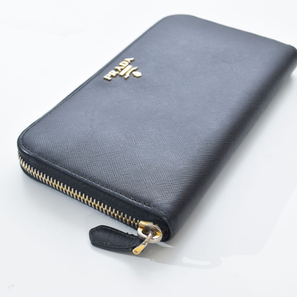 中古USED PRADA 財布 長財布 サフィアーノ ブラック 252601392