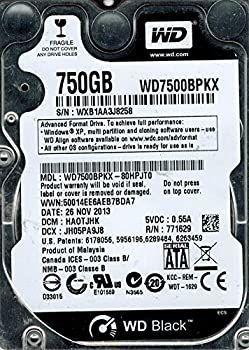 【中古】Western Digital wd7500bpkx-80hpjt0?750?GB DCM : haotjhk