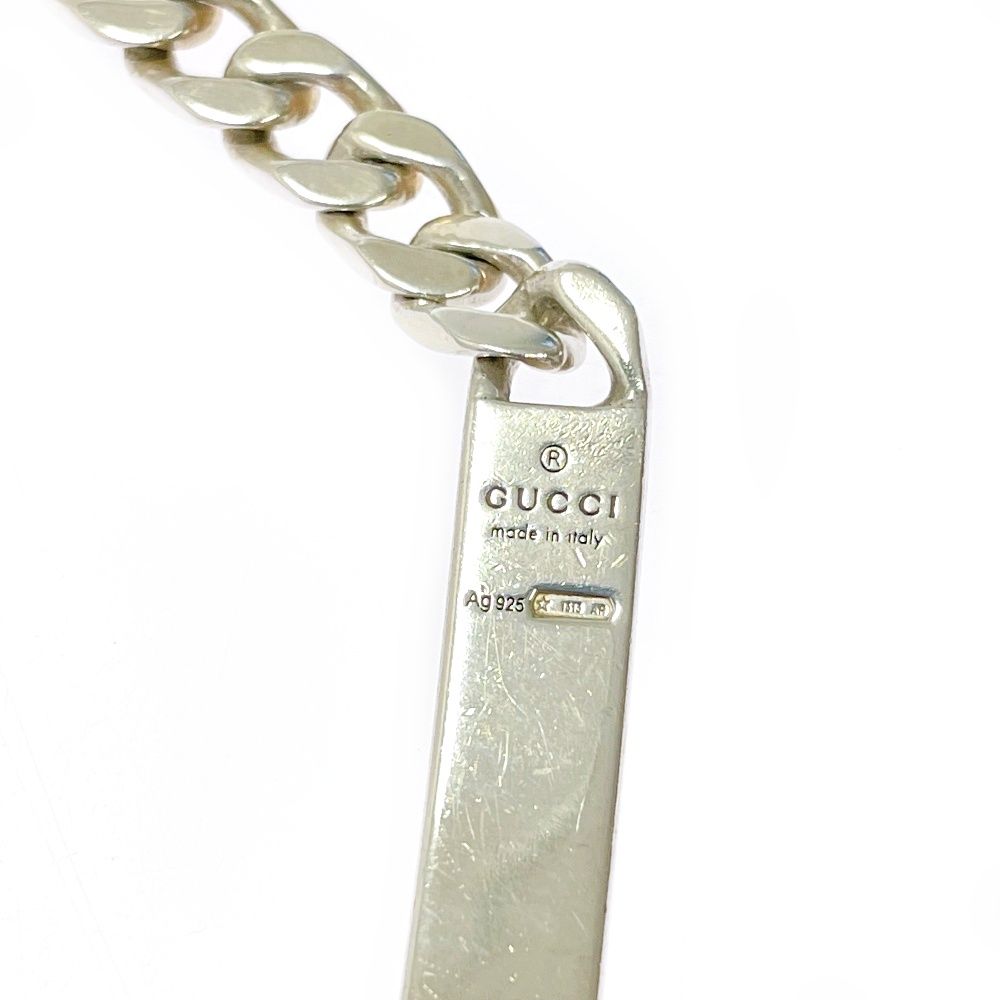 GUCCI グッチ シルバー ゴースト チェーンブレスレット 925刻印 中古】GUCCI グッチ シルバー ゴースト チェーンブレスレット