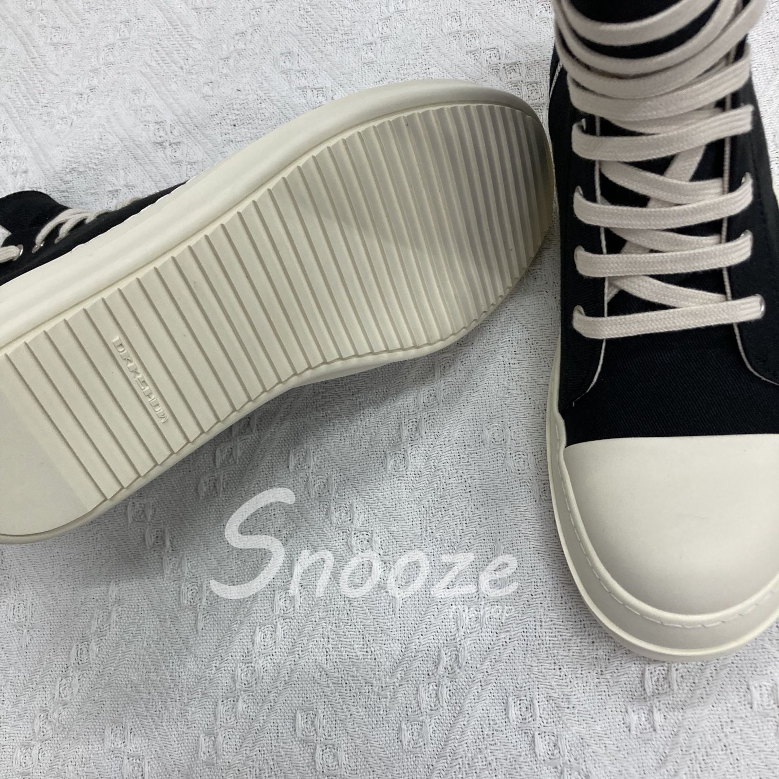 美品 Rick owens drkshdw Ramones ハイカットスニーカー - メルカリ