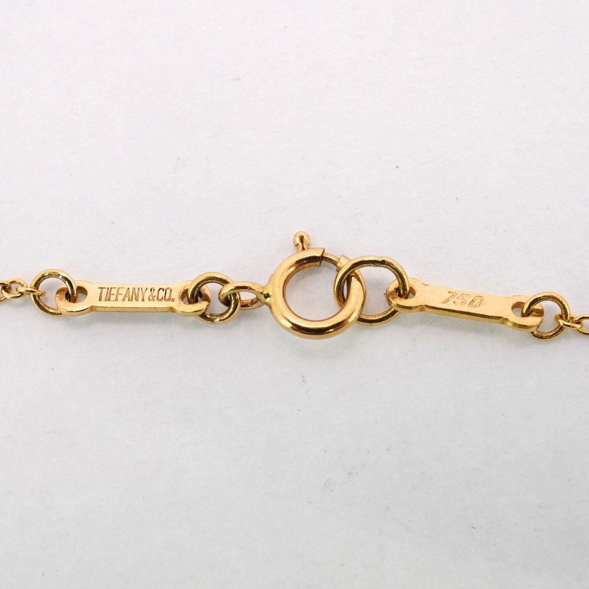 5jdb0926】ティファニー ネックレス オープンハート K18YG イエロー  