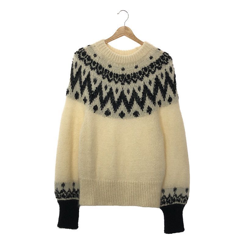 【美品】  Plage / プラージュ | 2022AW | 【HAVEL studio / ハーヴェル スタジオ】 FAIR ISLE PATTERN ニット | 38 | アイボリー | レディース Plage / プラージュ | 2022AW | 【HAVEL studio / ハーヴェル スタジオ