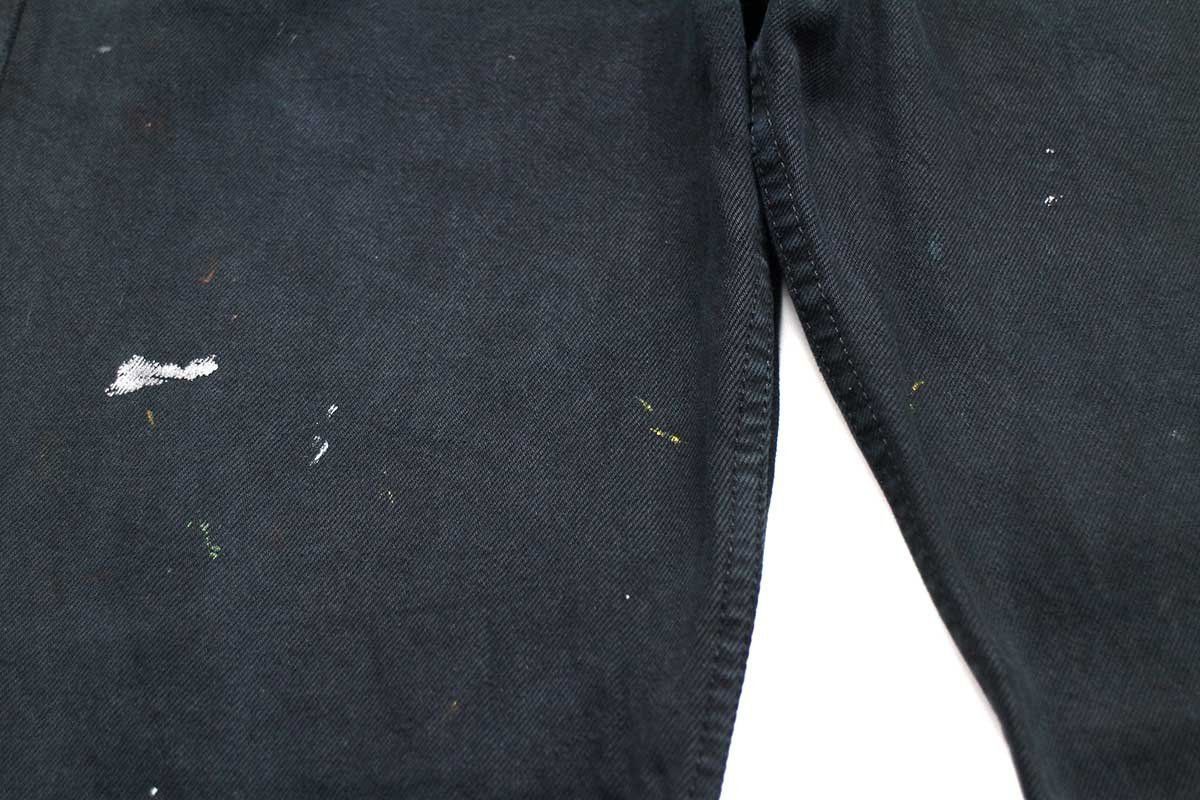 90s 英国製 Levi'sリーバイス 501 ペンキ飛び 後染め ブラック