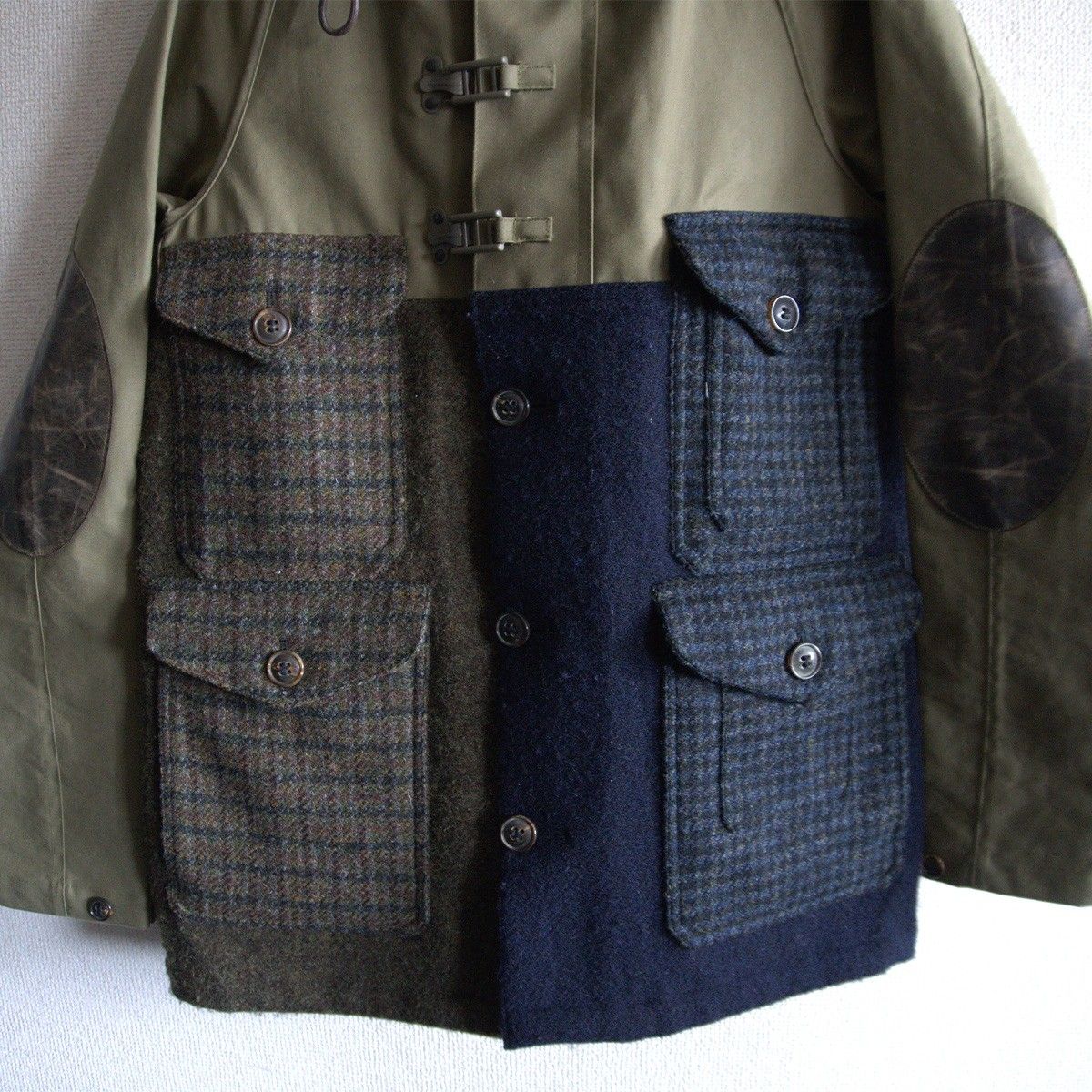 Nigel Cabourn ハリスツイード クレイジー MALLORY JACKET マロリージャケット46 Nigel Cabourn ×  ハリスツイード クレイジーパターン