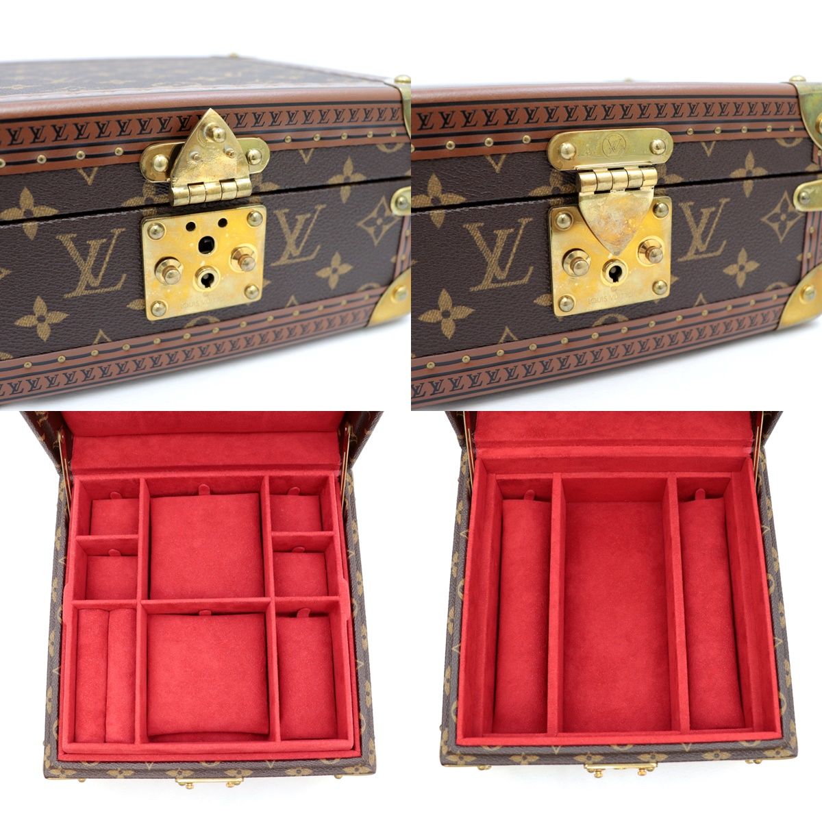 ルイヴィトン コフレ・ジュワイアリー ジュエリーボックス トランク 茶 ゴールド モノグラム アクセサリーケース M13513 LOUIS  VUITTON - メルカリ