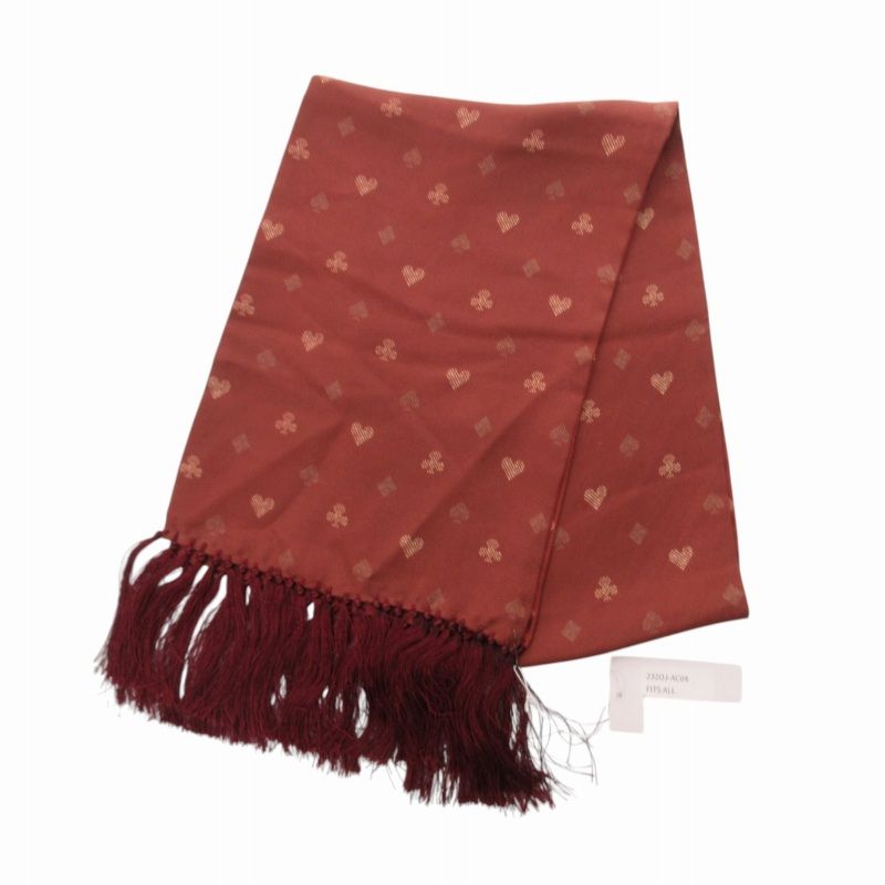 ジョー OLDJOE 23AW FRINGE STALL フリンジ シルクスカーフ F BARK 茶系 メンズ 232OJ-AC04 BL3