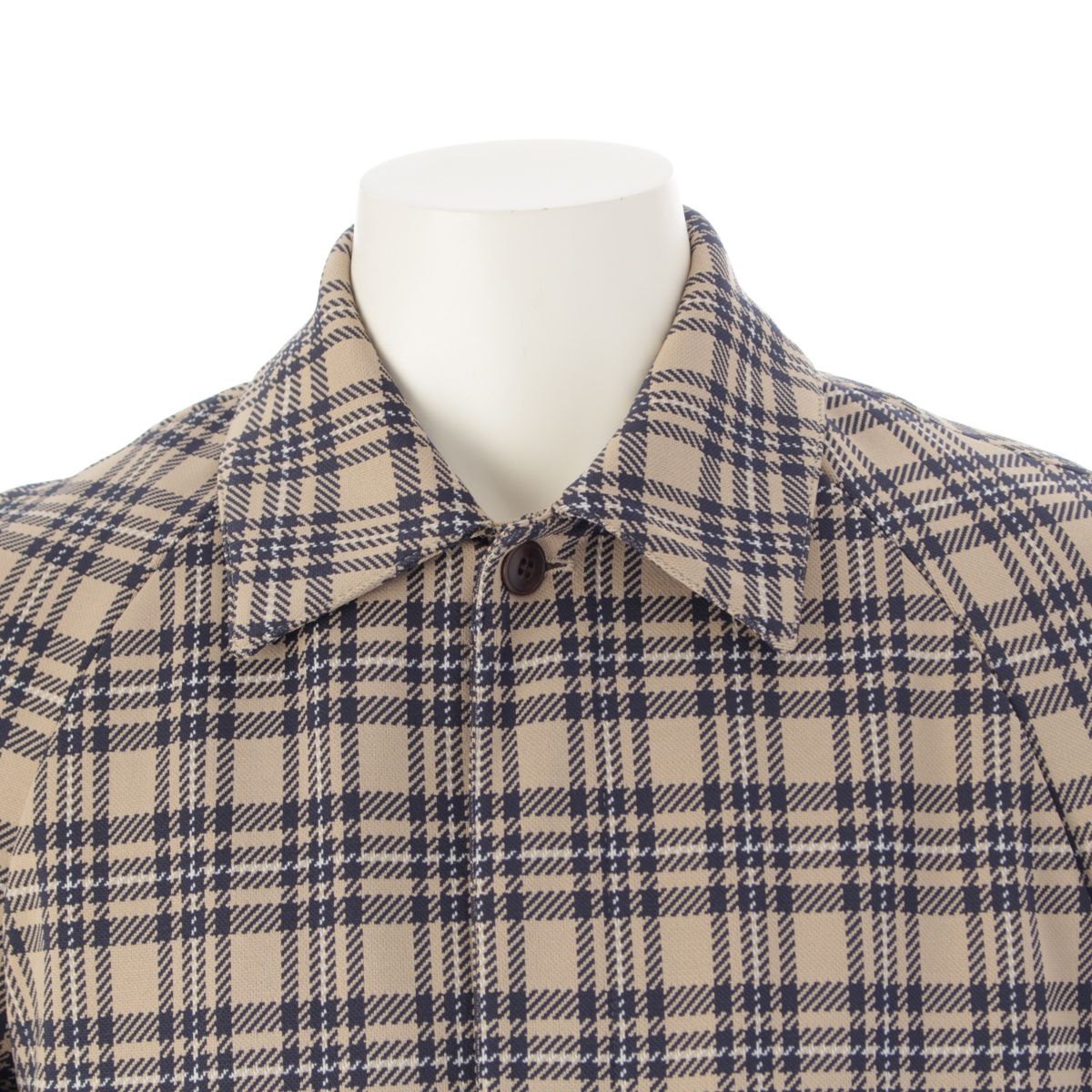 archivemiu miu オンブレチェックステンカラーコート 42 伊製 Miu