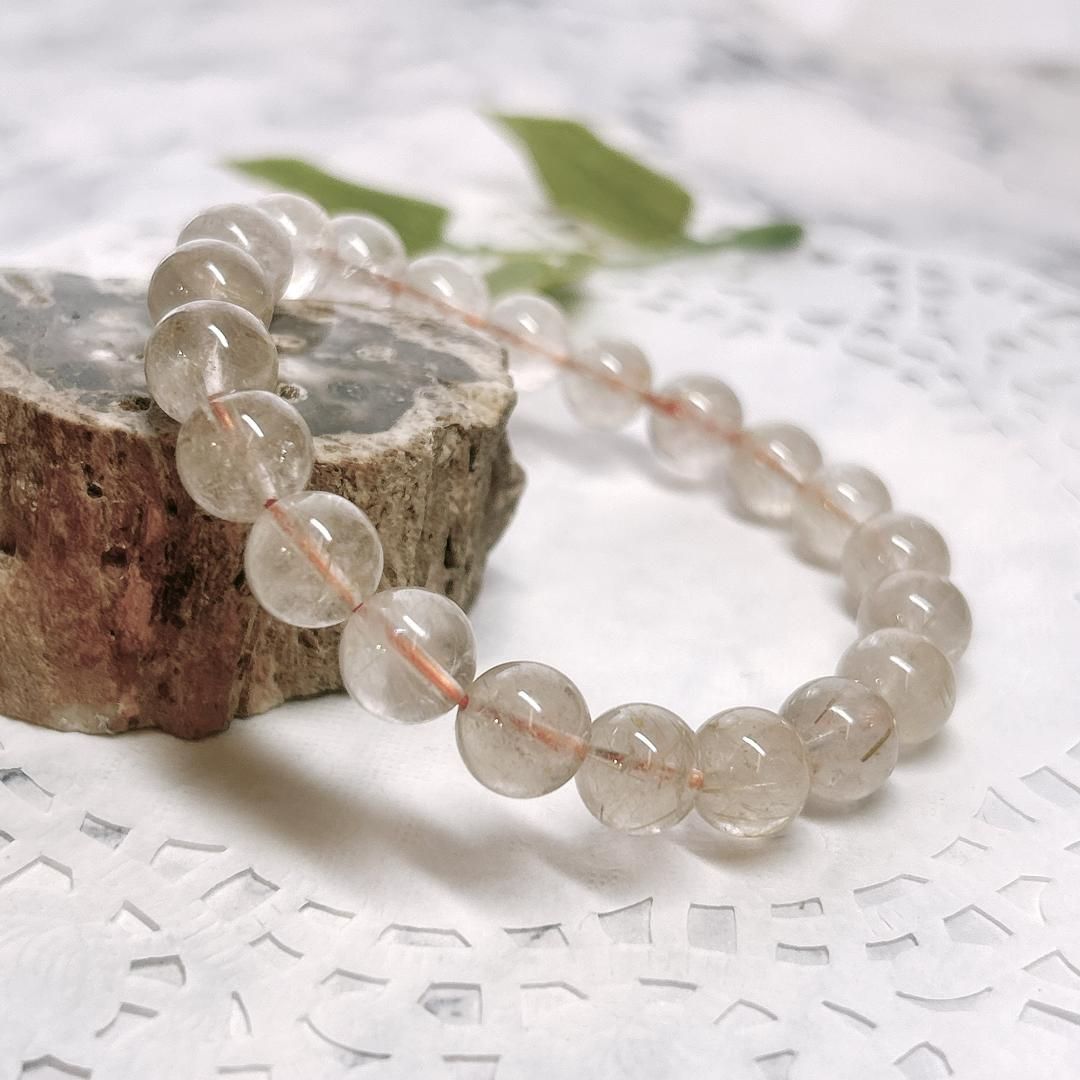 【E11863】ゴールデンルチルクォーツ＊10＊ブレスレット＊仕事＊お金＊Golden Rutile Quartz Bracelet