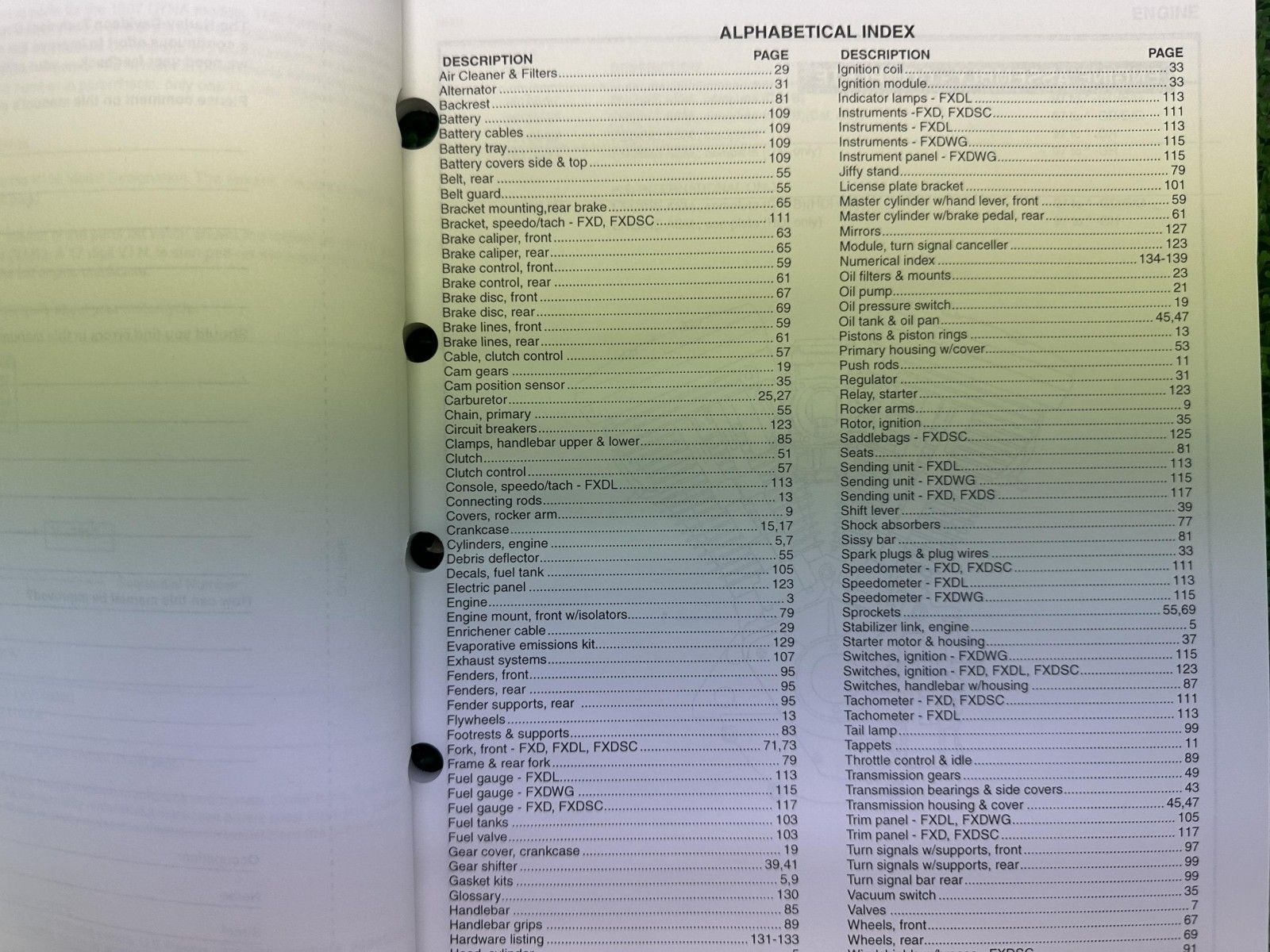 ダイナ パーツリスト 英語版 ハーレー 正規 バイク 整備書 1997年ダイナモデル ♥品 パーツカタログ 車検 パーツカタログ fX