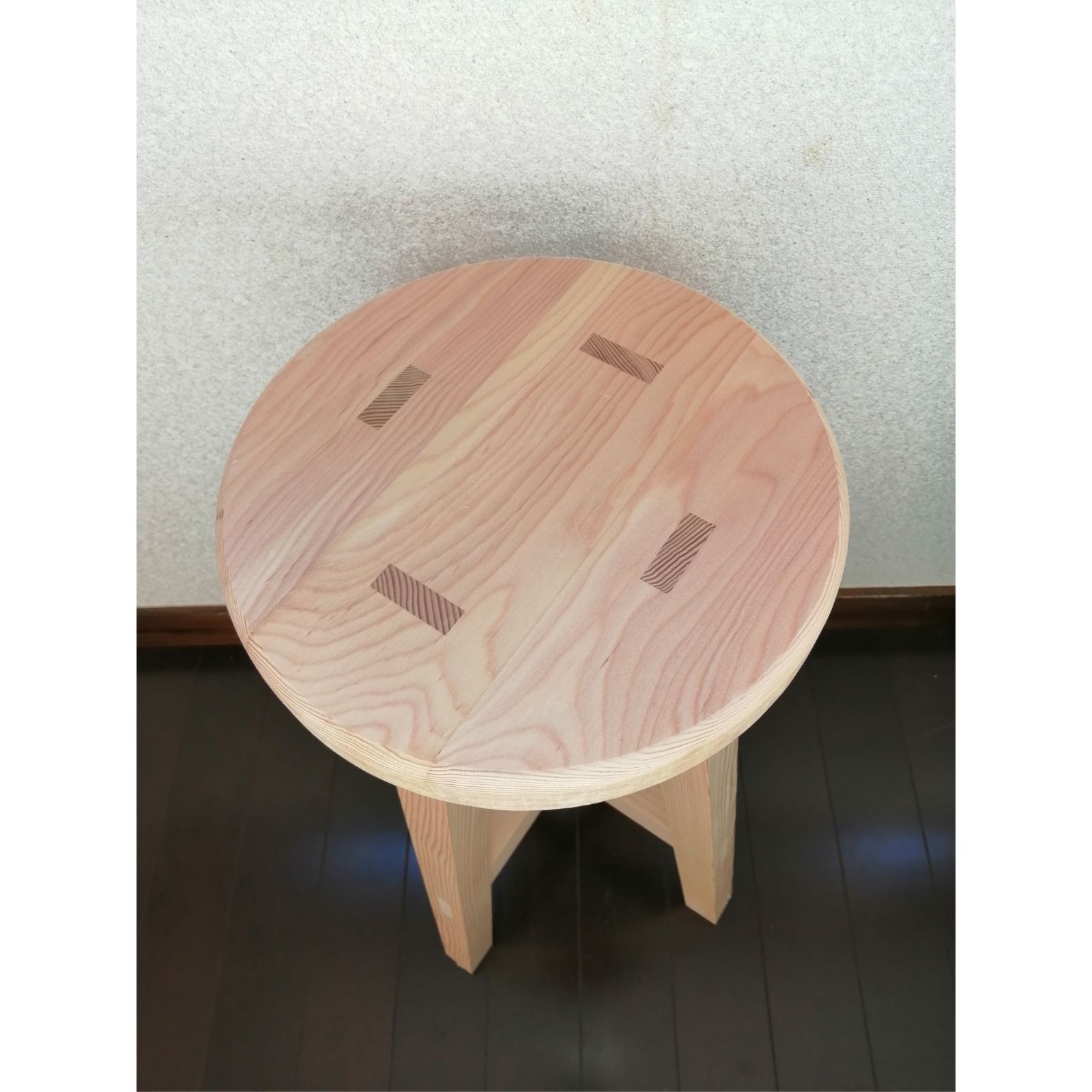 高価値セリー 【ほぞ組】木製スツール 高さ40cm 丸椅子 stool スツール 
