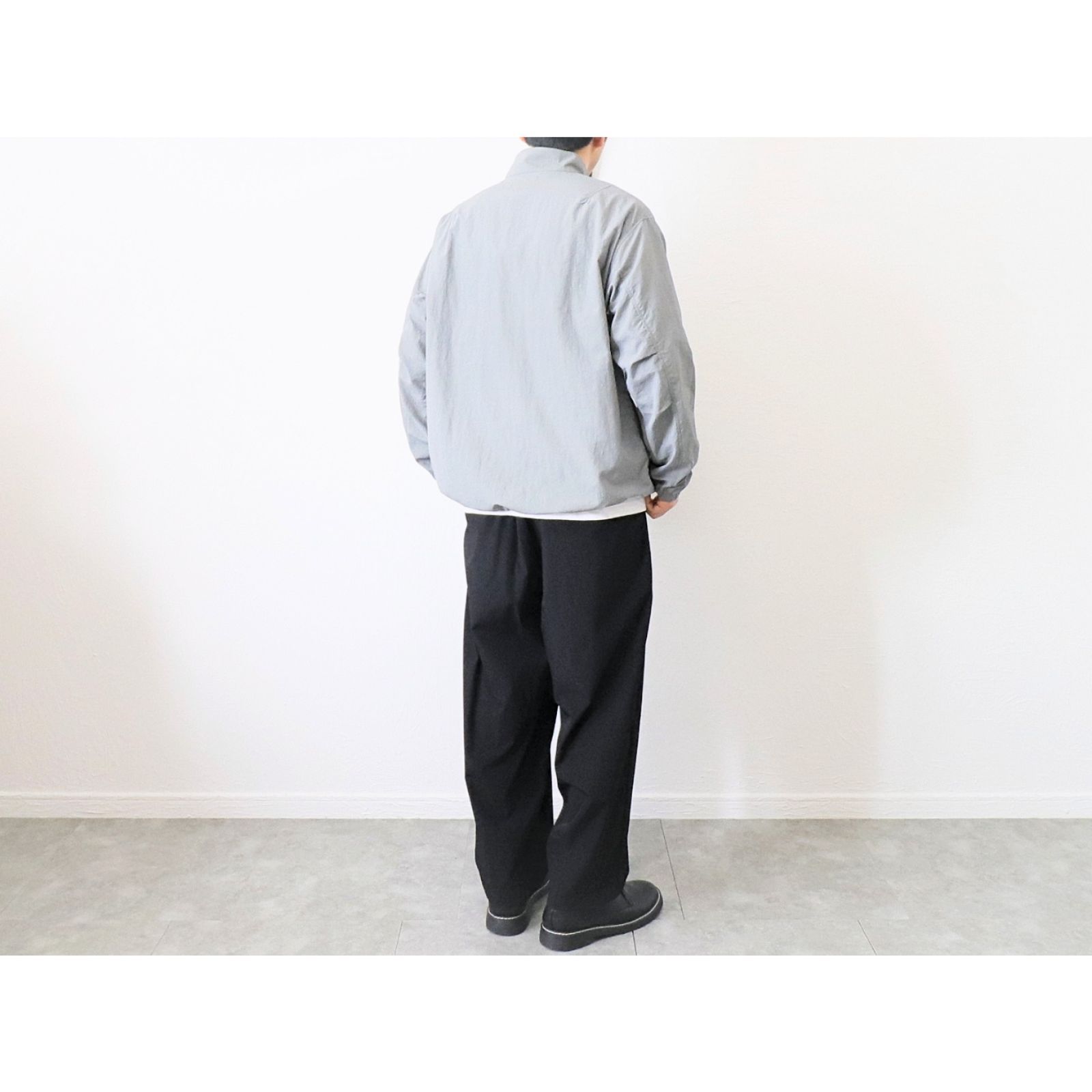 MANUAL ALPHABET / LIGHT SHELL SNAP TEE - GREY マニュアル