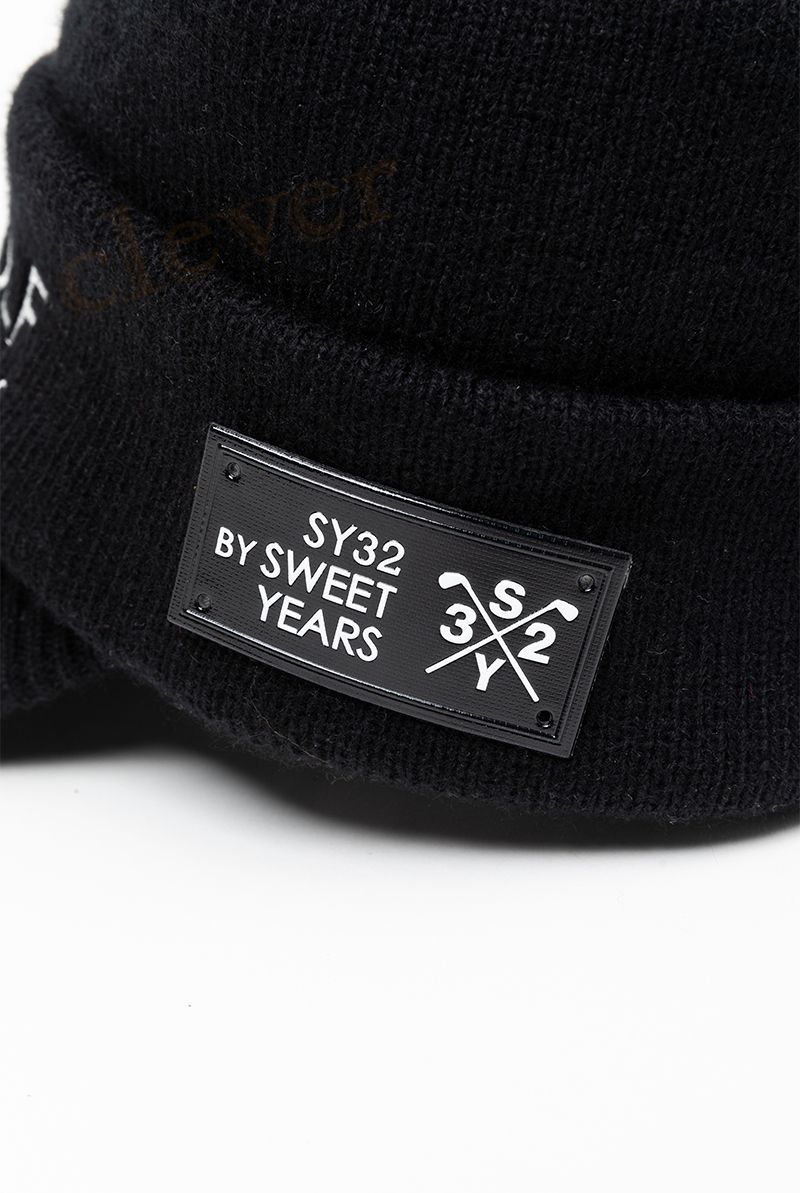 SY32 ゴルフ ニットキャップ キャップ型ツバ付きニットキャップ キャップ型 ツバ付き SY32 BY SWEETYEARS ロゴ ニット帽 メンズ レディース SY32 ゴルフ 帽子 キャップ SYG-24A103 xaz-syg-24a103 WWW_NOITHATQUANGTHANH_NET