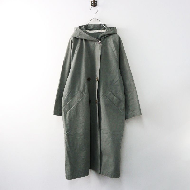 クラスカ ハウ HAU canvas コットン フーデッド キャンバスコート F|カーキ系 モス 羽織り アウター フード 前開き 2400014412635