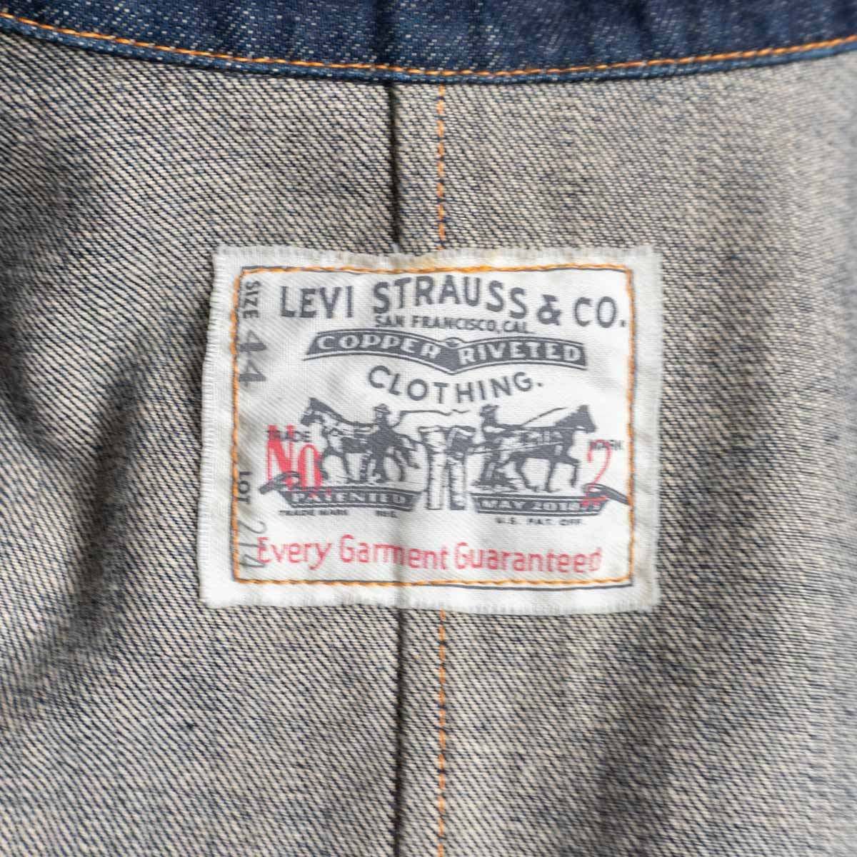 【美品】LEVI'S VINTAGE CLOTHING【イタリア製 214 デニムサックコート】44 インディゴ ジャケット リーバイス 2405470