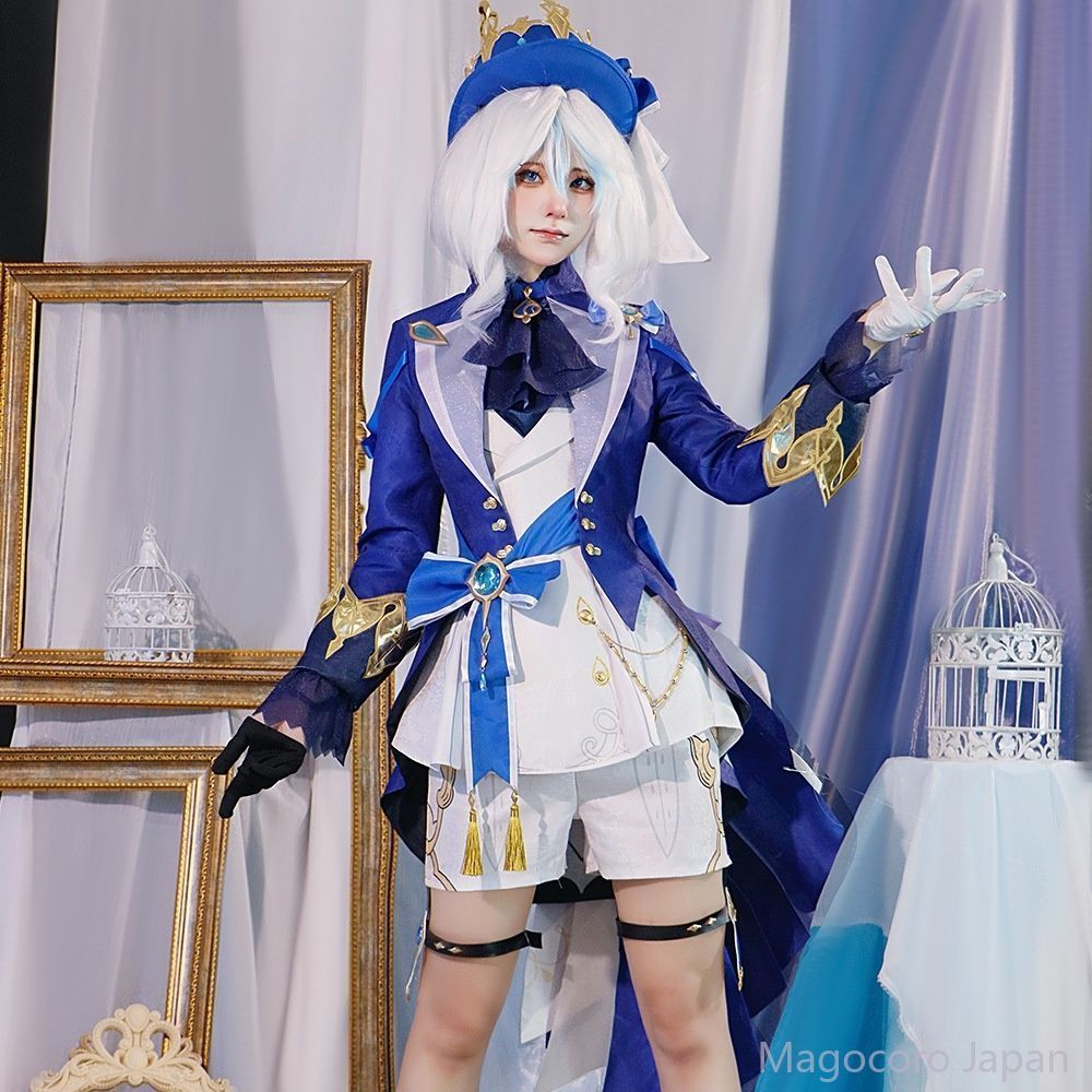 コスプレ衣装原神フリーナアニメ女性用フォンテーヌコスプレ二次元コスチュームフルセット水の神