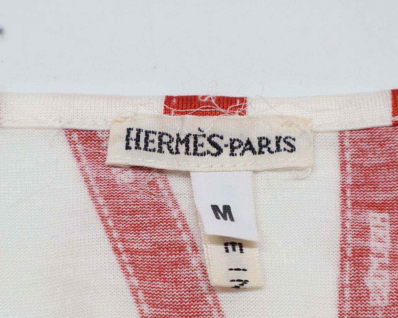美品【HERMES】エルメス　ボルデュックリボン Tシャツ　M マルジェラ期 HERMES - HERMES エルメス マルジェラ期 リボン ボルデュック