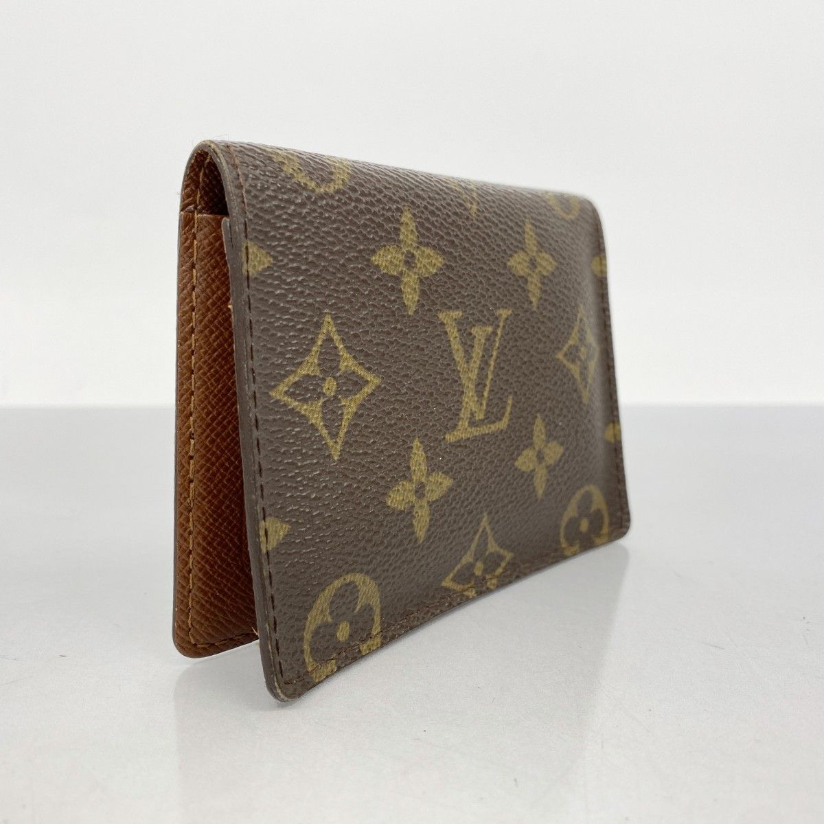 5id5355-h ルイヴィトン カードケース モノグラム ポルト2カルトヴェルティカル M60533 ブラウン メンズ レディース ユニセックス