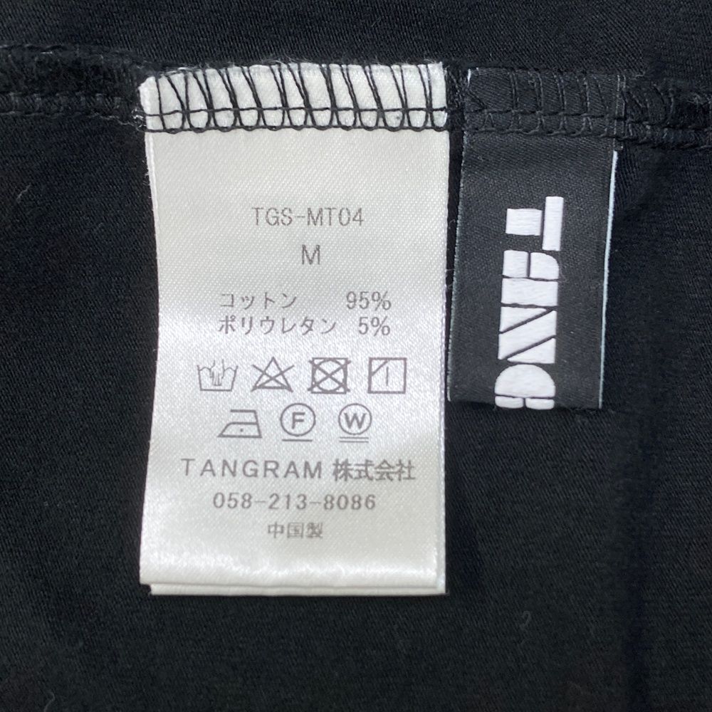 サイズ：M TANGRAM タングラム ハイネック 長袖Tシャツ ブラック