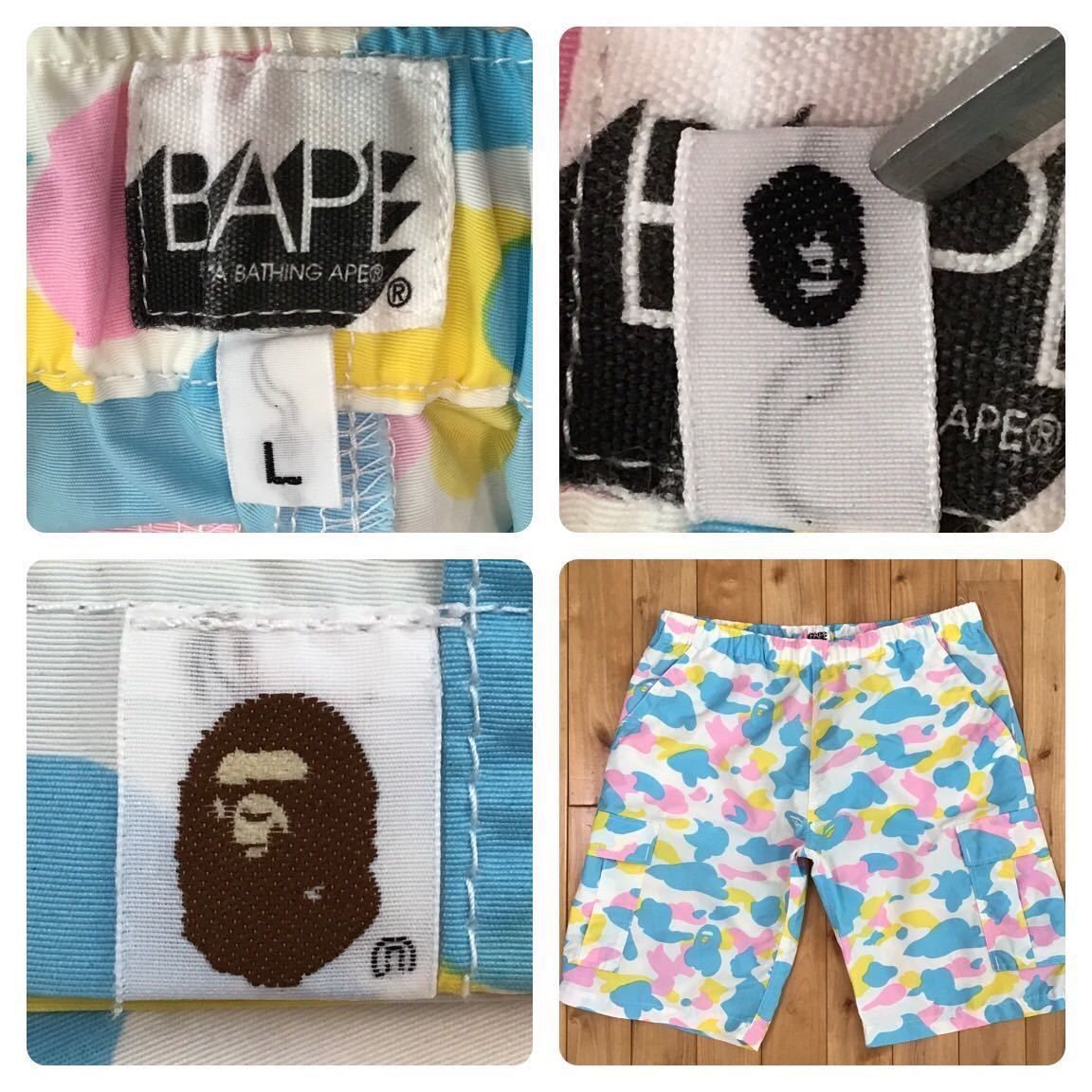 A BATHING APE BAPE キャンディーカモ　ショーツ　ハーフパンツ マルチカモ ハーフパンツ candy camo BAPE ベイプ ape 迷彩