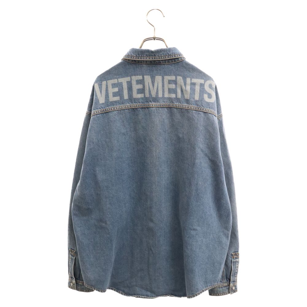 VETEMENTS (ヴェトモン) 20AW バックロゴ プリント スナップボタン 