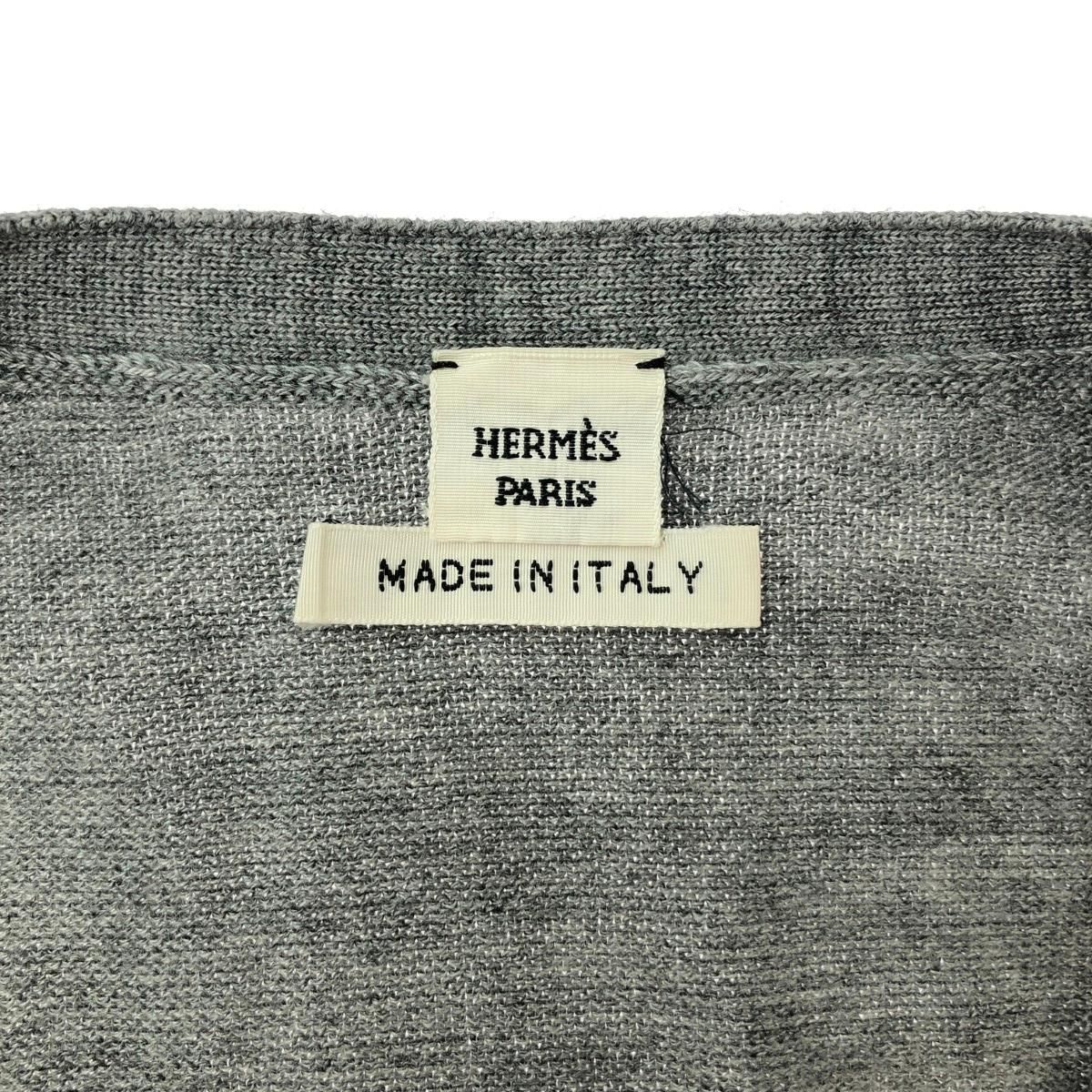 HERMES エルメス カシミヤシルクカーディガン サイズ:34 Hロゴ釦