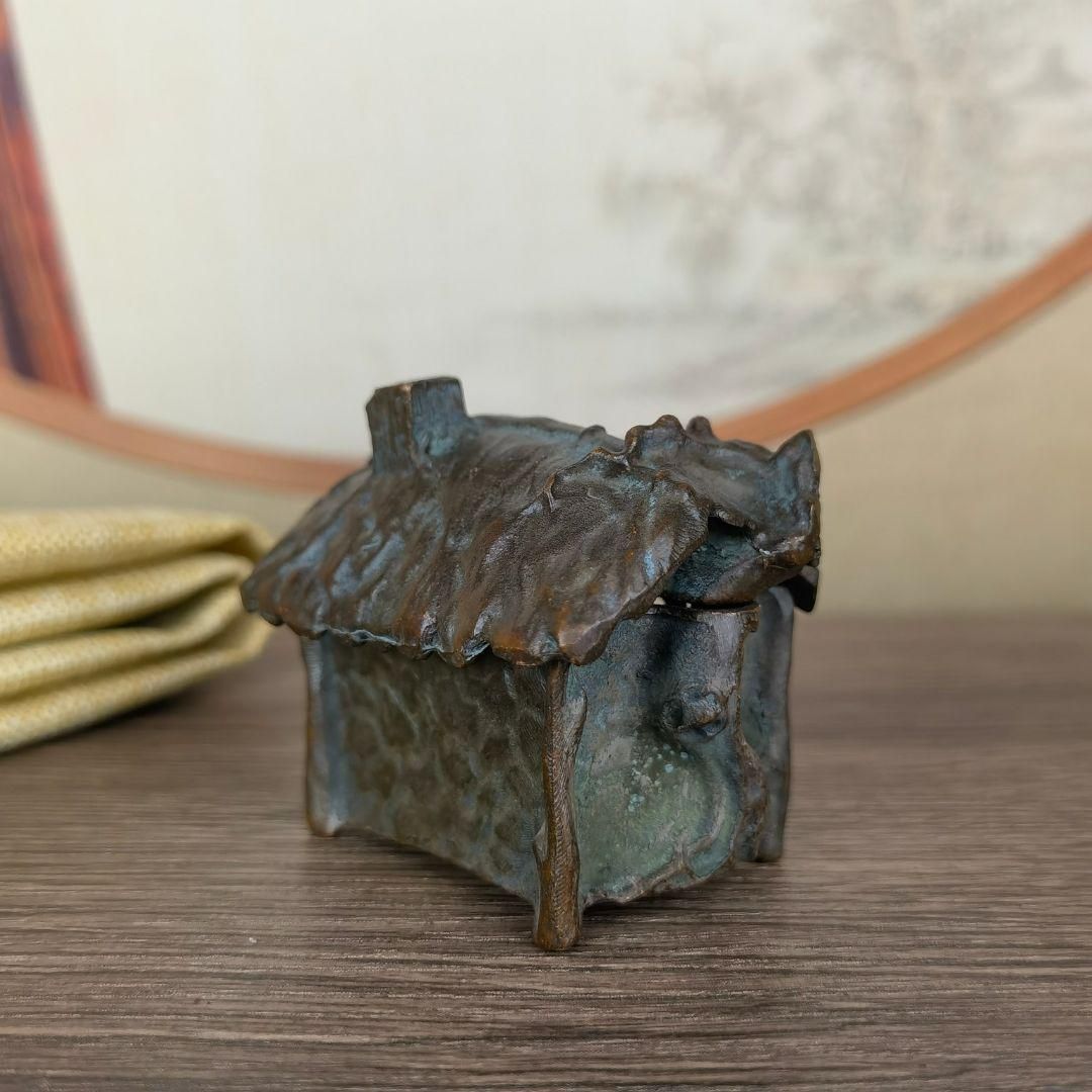 銅製 香炉 樹屋香炉 茶台薫香炉 香道具 装飾品工芸品 置物