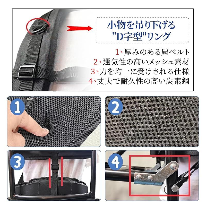 PAKESI キャリー 背負子 登山用 アルミ合金 ポータブル 折りたたみ式 耐荷重60KG 頑丈 バックパック外枠 釣り|キャンプ|アウトドア 迷彩 37*25*73cm 1