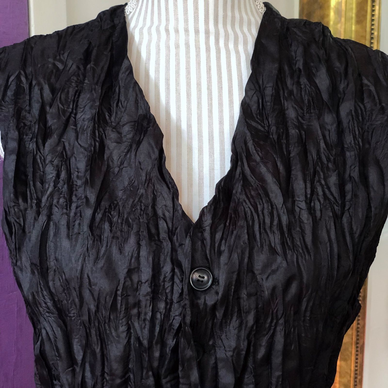 ISSEY MIYAKE プリーツ ジレ ベスト シワ加工 レディース 1990年代 
