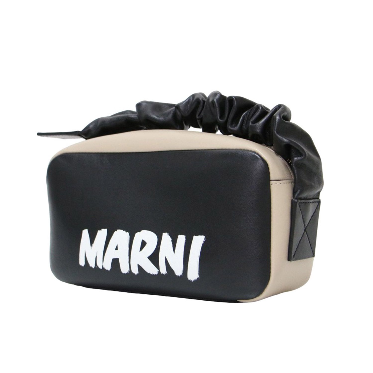 美品 MARNI マルニ バッグ ハンドバッグ カーフレザー ブラック 