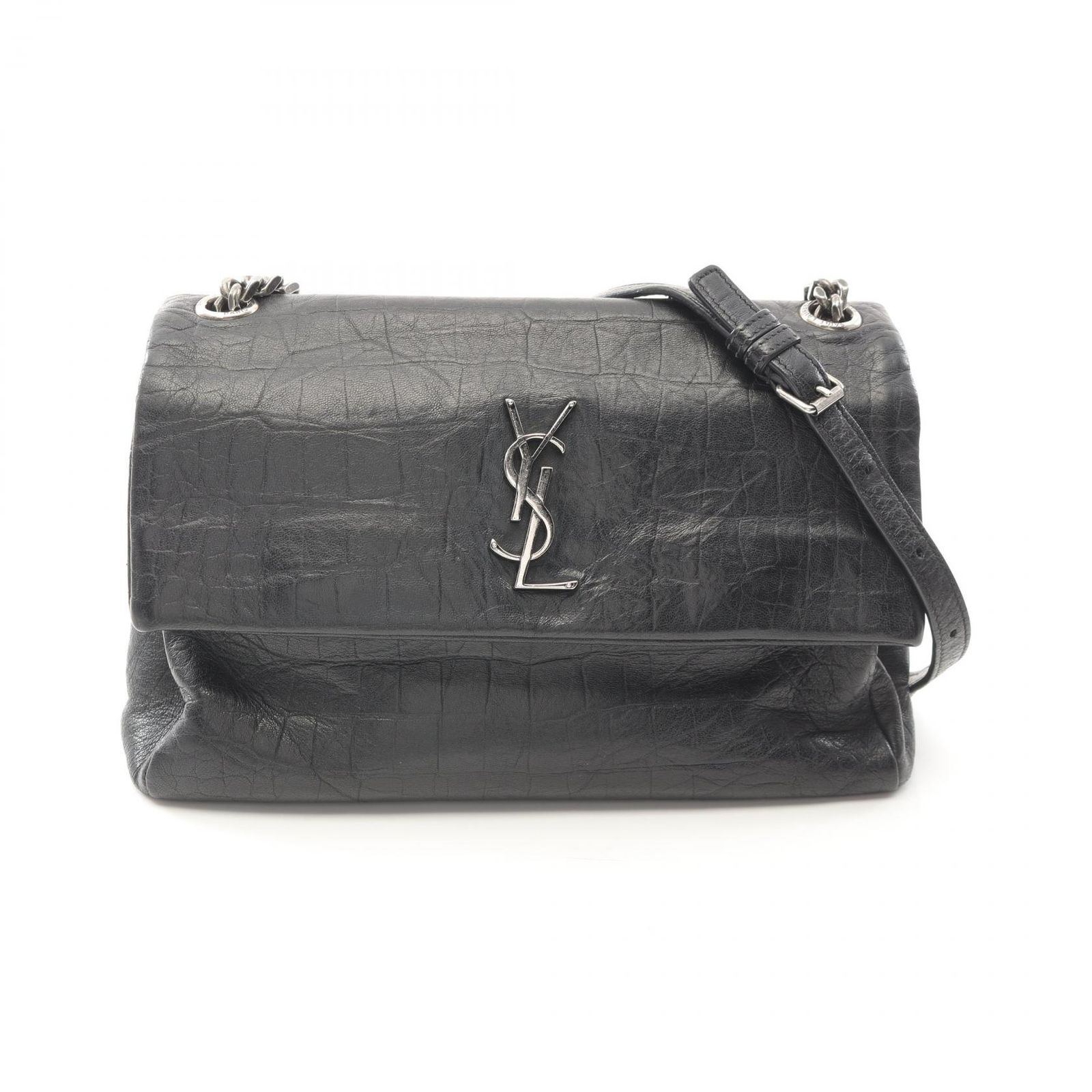 サンローランパリ SAINT LAURENT PARIS ショルダーバッグ ウェストハリウッド モノグラム 438176 ブラック レザー チェーンショルダー レディース Used B