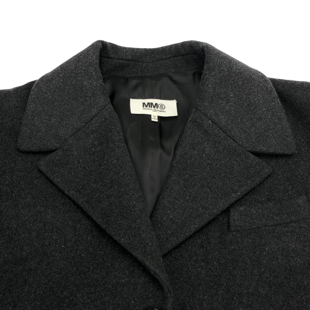 MM6 Maison Margielaウールコクーン　オーバーコート MM6 MAISON MARGIELA Coat Grey Melange Oversized Cocoon